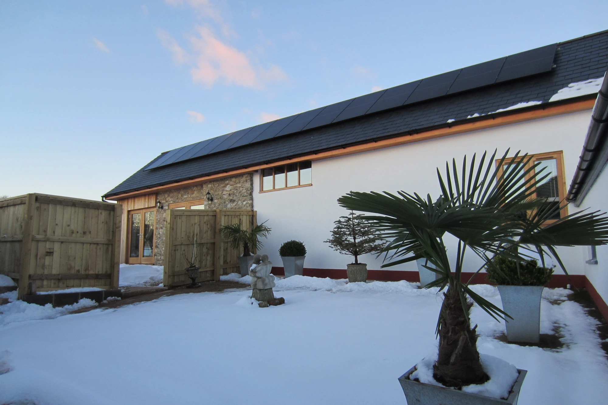The Stables in the snow