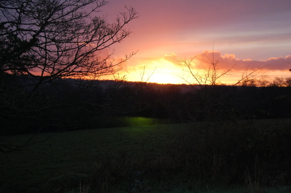 Sunset across the Blackdown Hills